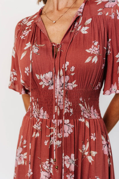Spell Boho Midi Dress | Terracotta Floral