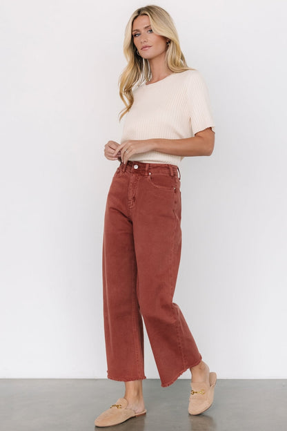 Spence Denim Pants | Terracotta