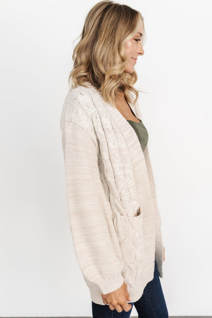 Spencer Chunky Knit Cardigan | Oatmeal