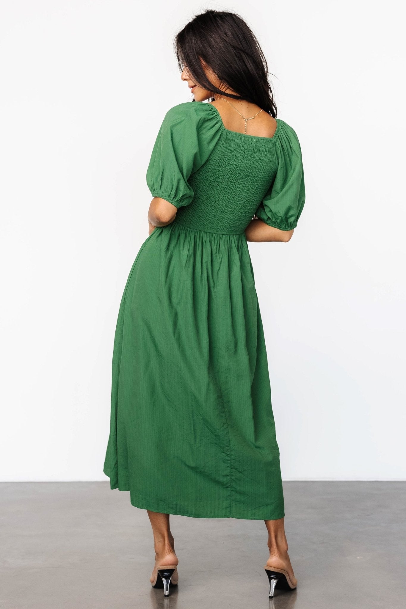 Stefania Midi Dress | Green