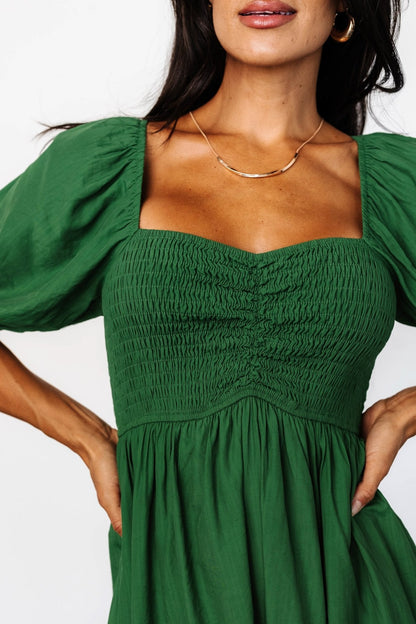 Stefania Midi Dress | Green
