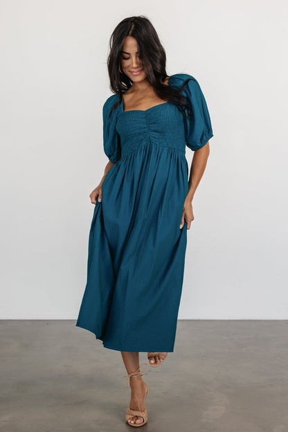 Stefania Midi Dress | Mediterranean Blue
