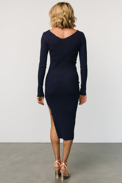 Tacey Midi Dress | Navy
