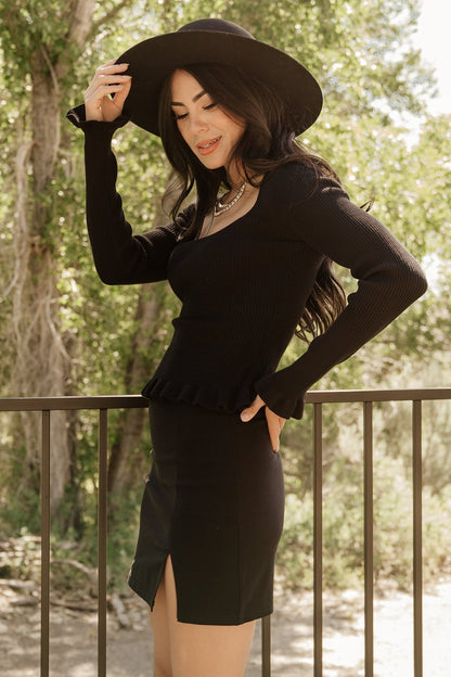 Tayla Knit Top | Black