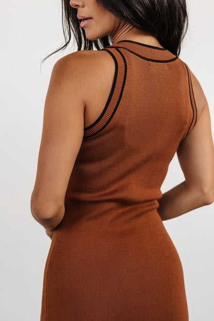 Tove Knit Tank Midi Dress | Copper