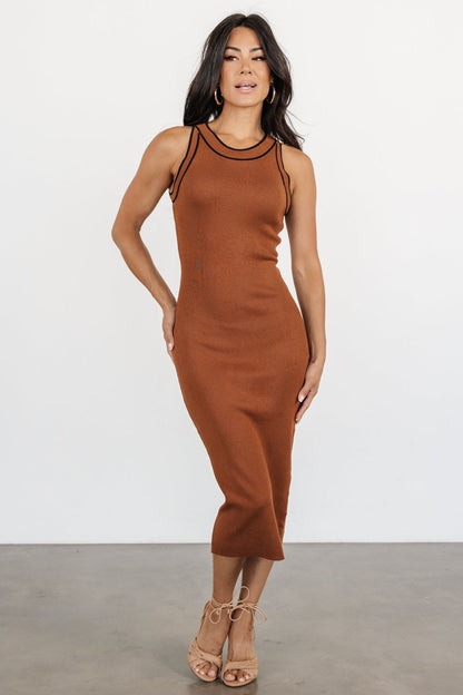 Tove Knit Tank Midi Dress | Copper