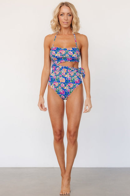 Trieste One Piece | Blue + Multi Floral