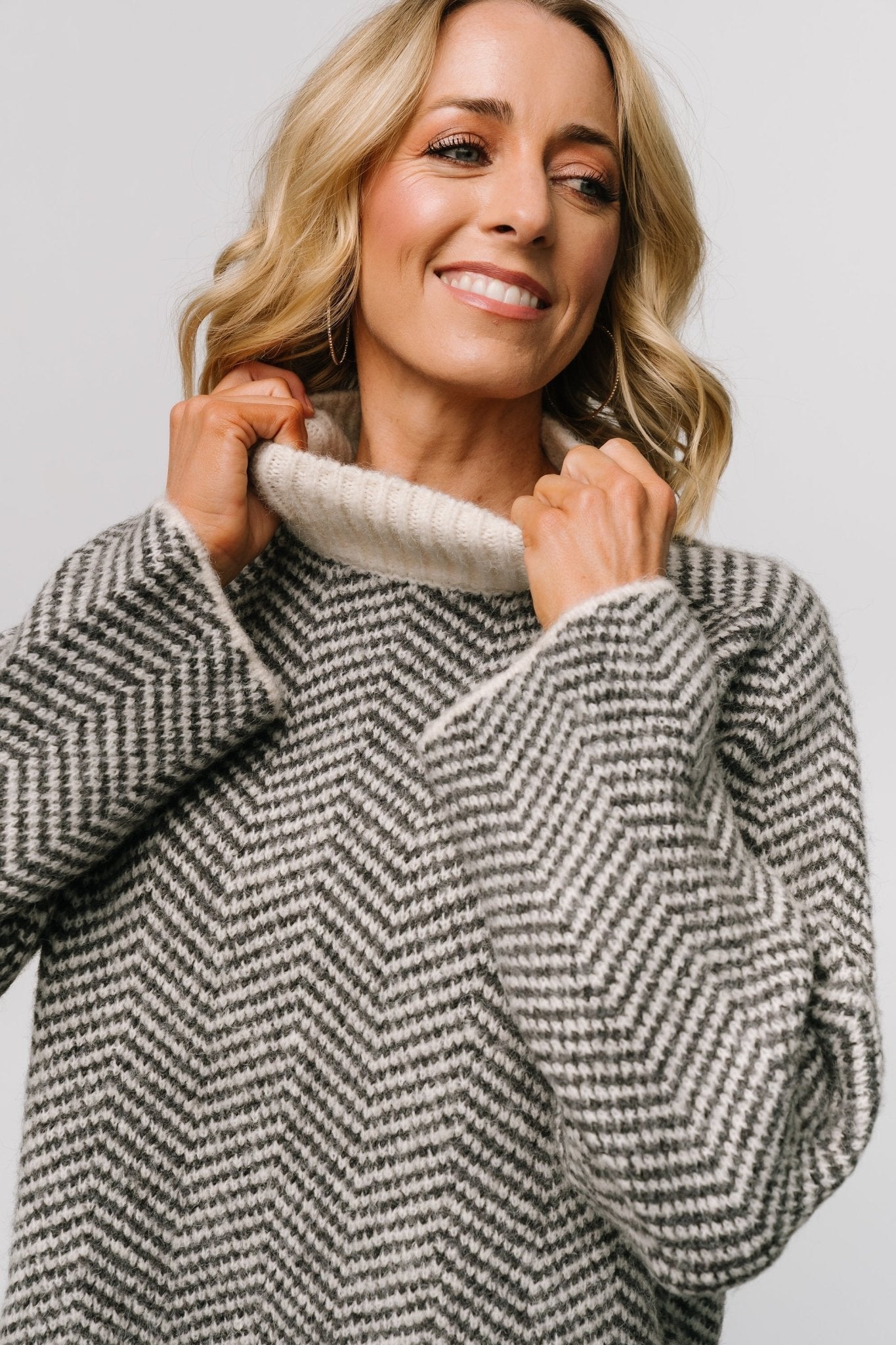 Trisha Knit Sweater | Ivory Stripe