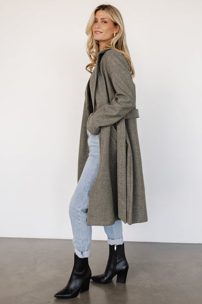 Valdez Long Coat | Olive