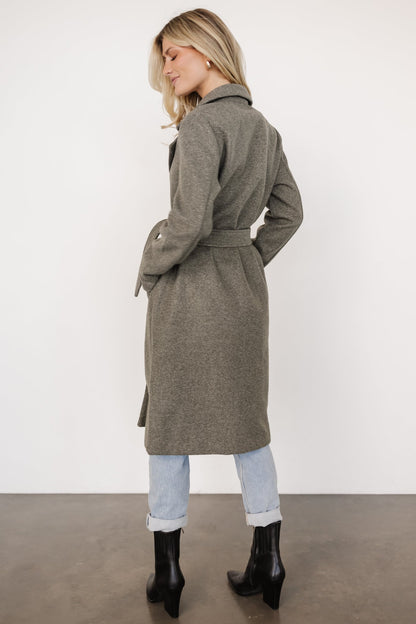 Valdez Long Coat | Olive