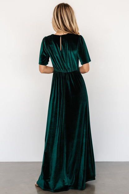 Vivian Velvet Maxi Dress | Emerald