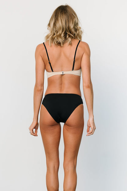 Vixen Bikini Bottom | Black + Sand