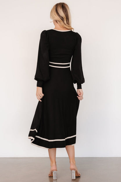 Winslet Knit Dress | Black + Cream